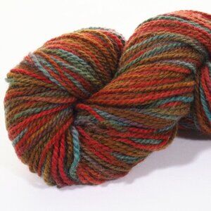 Hand Dyed Blue Face Leicester Wool Cool Water DK Yarn Multi Colored 179 Yds